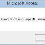 Can't find Language DLL msain.dll