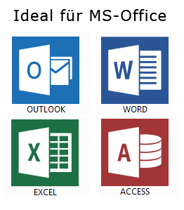 Als MS-Office Anwendung bietet Ihnen SuccessControl CRM einfachste Nutzung aller Office Komponenten 