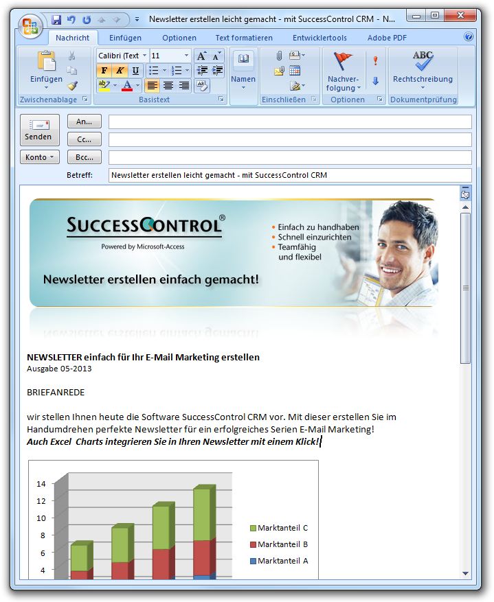 Newsletter In Outlook Erstellen Mit Bildern Und Pers nlicher Anrede