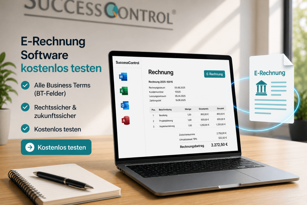 E-Rechnung Software kostenlos testen – E-Rechnungen und XRechnungen mit allen Business Terms (BT-Feldern) erstellen